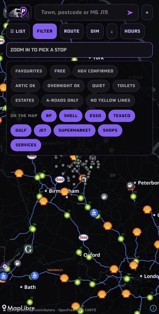Filters and map layers
